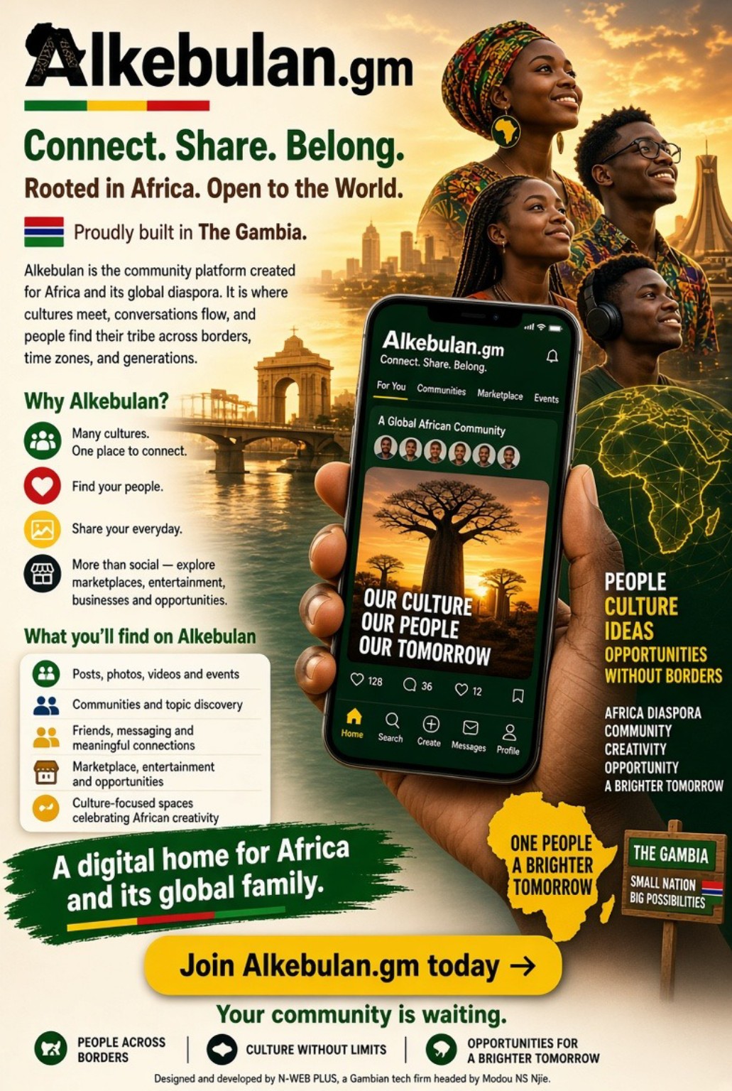 ALKEBULAN — Connect, Share, Belong. A digital home for Africa and its global family.